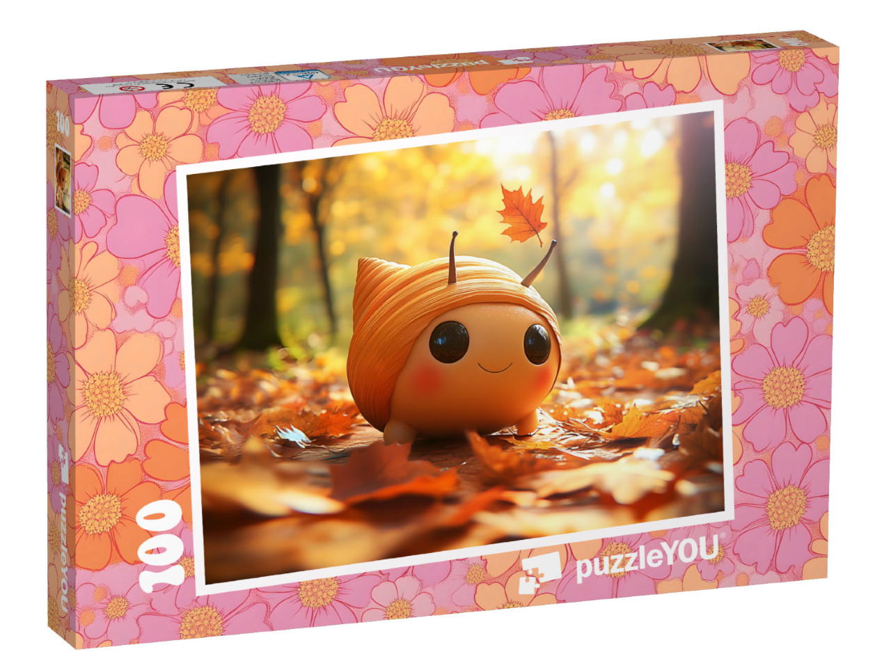 Puzzel 100 stukjes „Met een slakkengang door een zee van kleur“