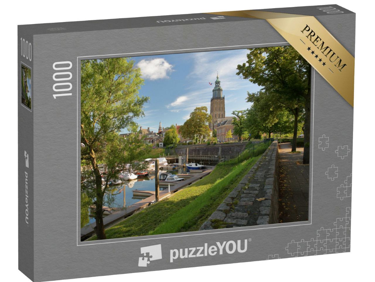 Puzzel 1000 stukjes „De haven Vispoorthaven aan de IJssel in Zutphen, Gelderland“