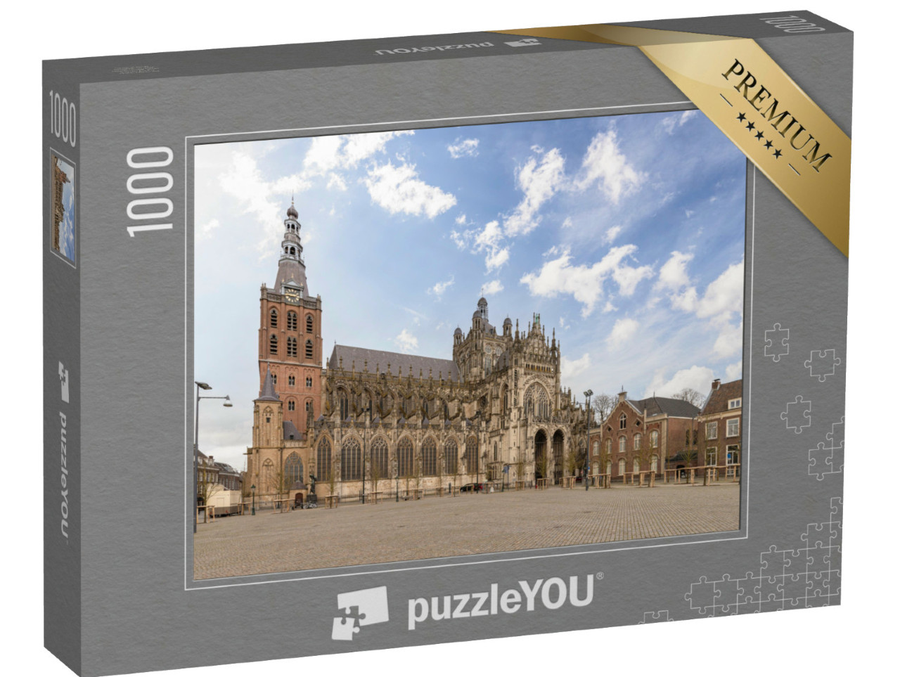 Puzzel 1000 stukjes „Sint-Janskathedraal in het centrum van Den Bosch“