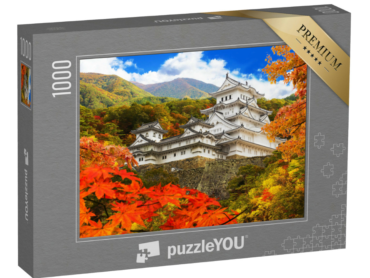 Puzzel 1000 stukjes „Pittoresk kasteel Himeji in de herfst, UNESCO werelderfgoed, Japan“