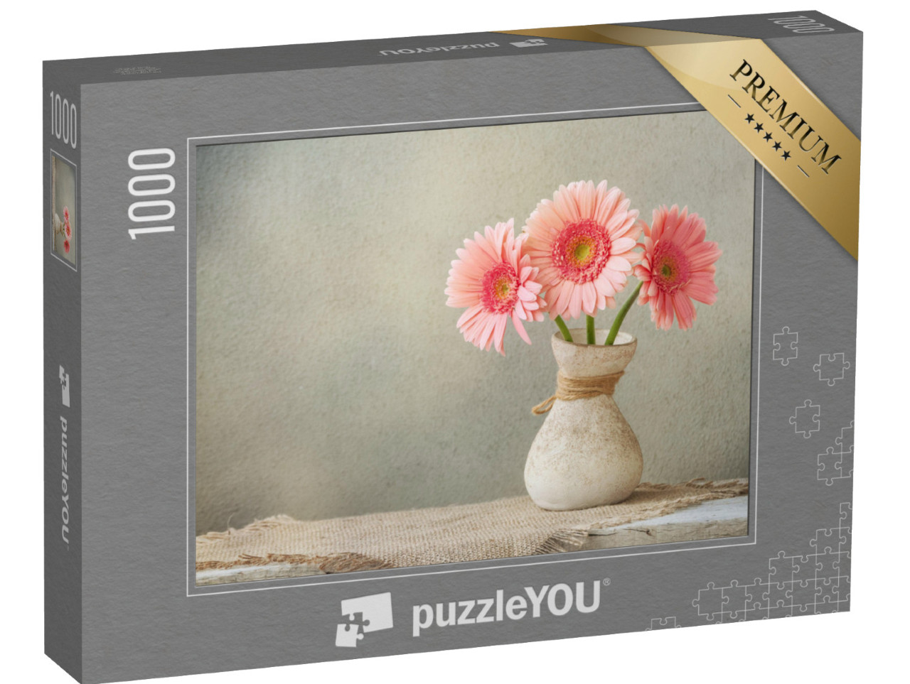Puzzel 1000 stukjes „Roze gerbera“