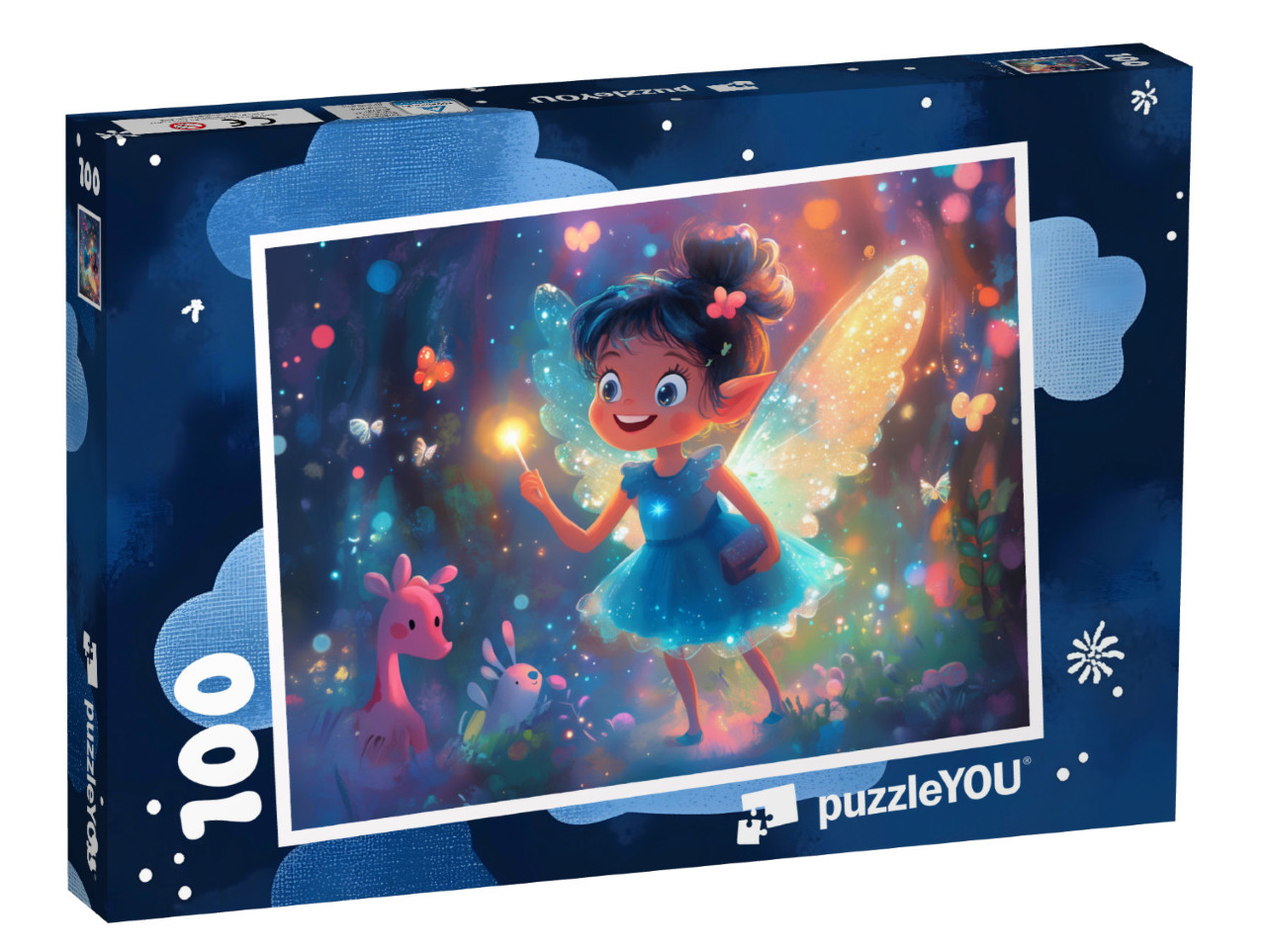Puzzel 100 stukjes „Een fee in haar glinsterende wereld“