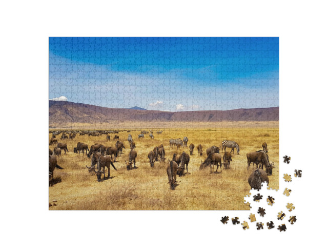 Puzzel 1000 stukjes „Tanzania Afrika Ngorongoro“