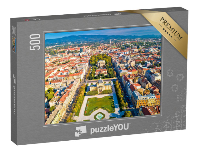 Puzzel 500 stukjes „Historisch stadscentrum van Zagreb, Kroatië“