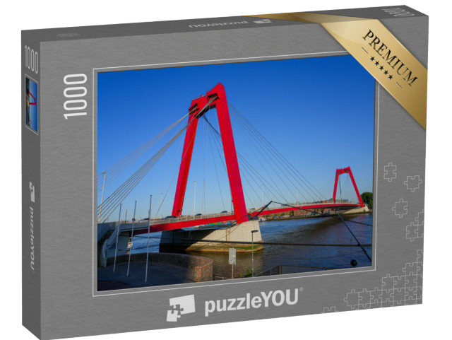 Puzzel 1000 stukjes „Zicht op de Willemsbrug in Rotterdam“