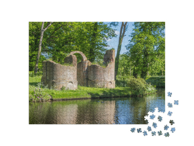 Puzzel 1000 stukjes „Ruïnes van Kasteel Toutenburgh in Vollenhove, Nederland“