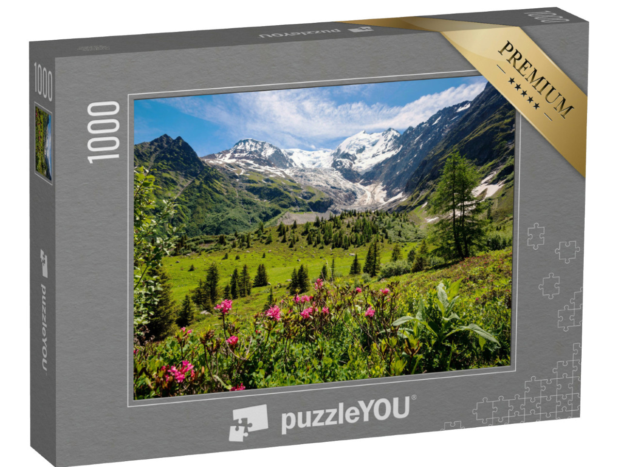 Puzzel 1000 stukjes „Tour du Mont Blanc in de Franse Alpen“