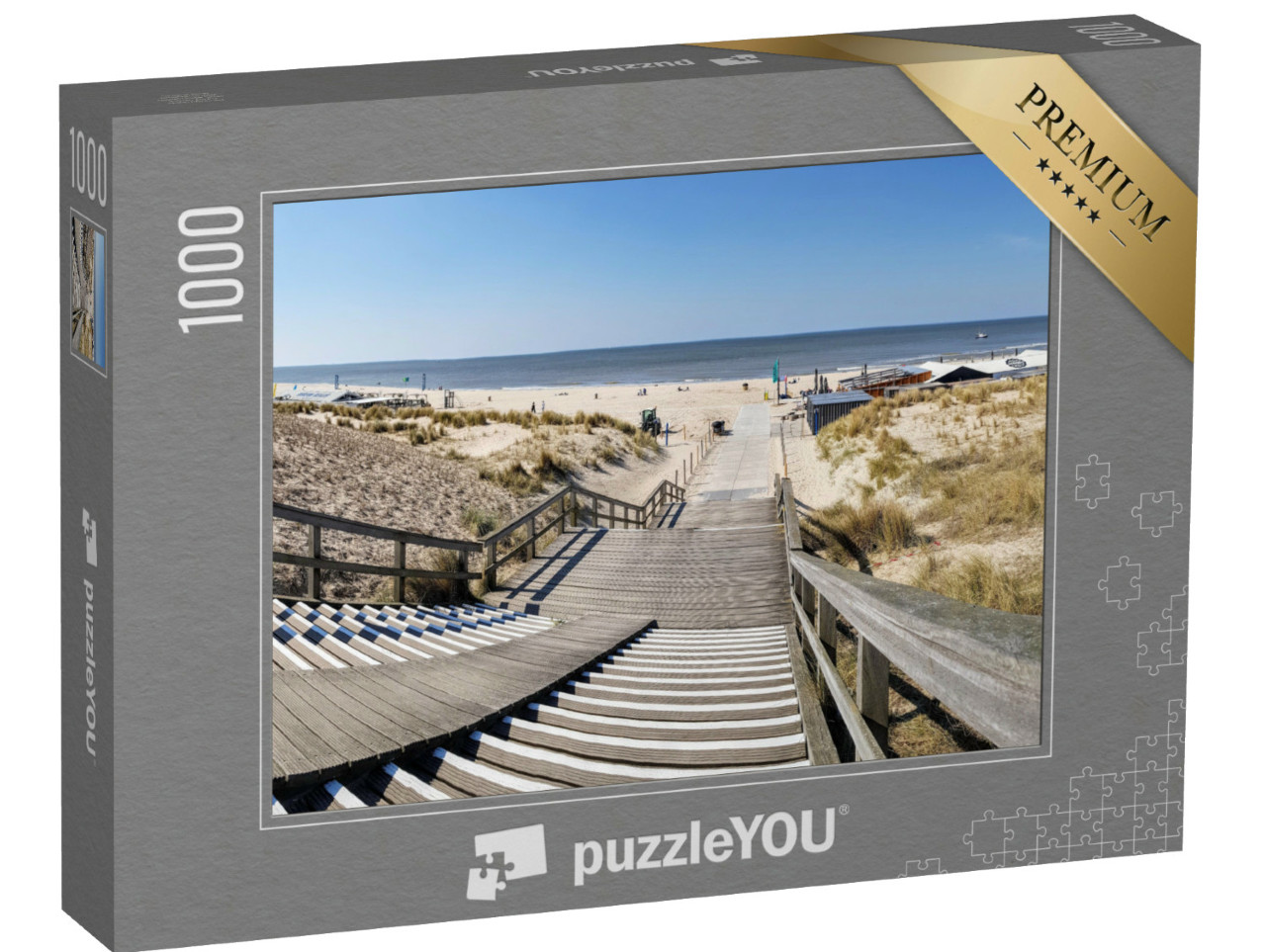 Puzzel 1000 stukjes „Weg naar Kijkduin strand, Den Haag, Nederland“