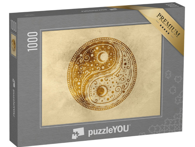 Puzzel 1000 stukjes „Cirkelvormig ornament Yin-Yang teken“