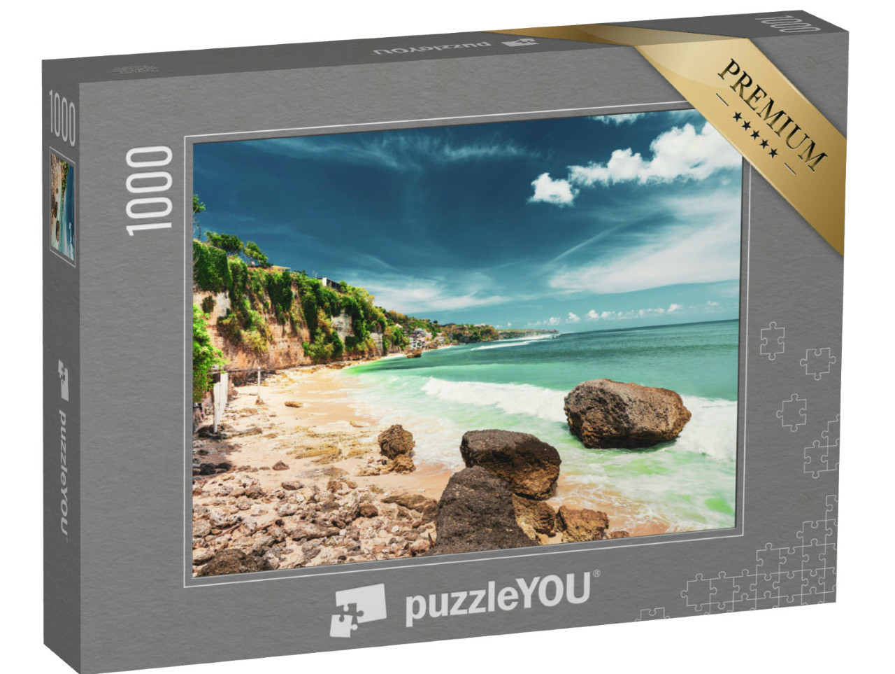 Puzzel 1000 stukjes „Indrukwekkende kustlijn op Bali, Indonesië“