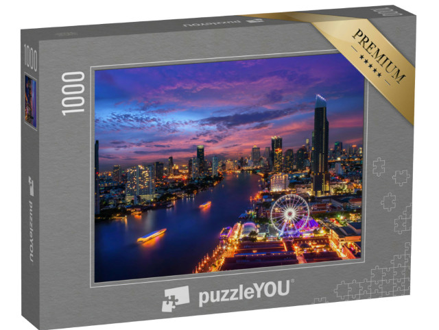 Puzzel 1000 stukjes „Bangkok bij nacht“