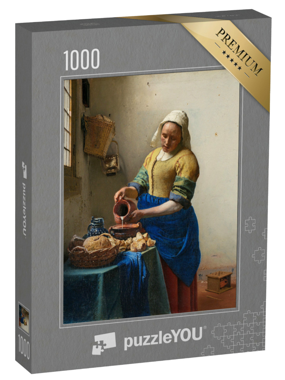Puzzel 1000 stukjes „Johannes Vermeer - Het melkmeisje“