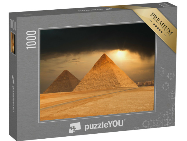 Puzzel 1000 stukjes „De beroemde piramides van Gizeh, Egypte“