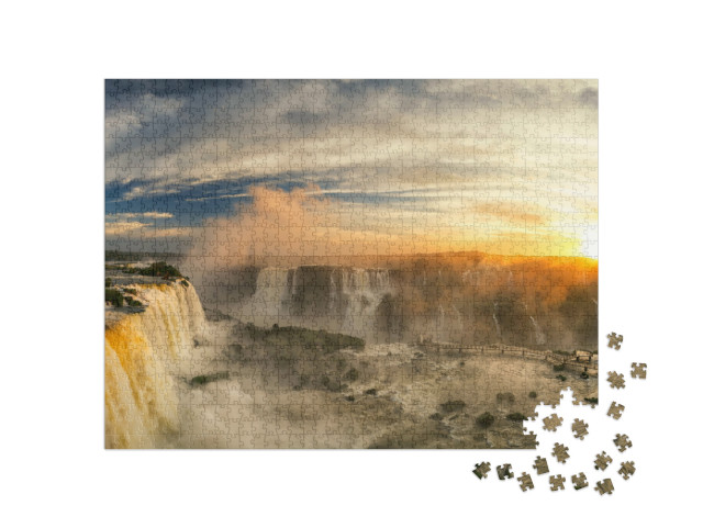 Puzzel 1000 stukjes „Adembenemende Iguazu watervallen, Foz do Iguazu, Brazilië“