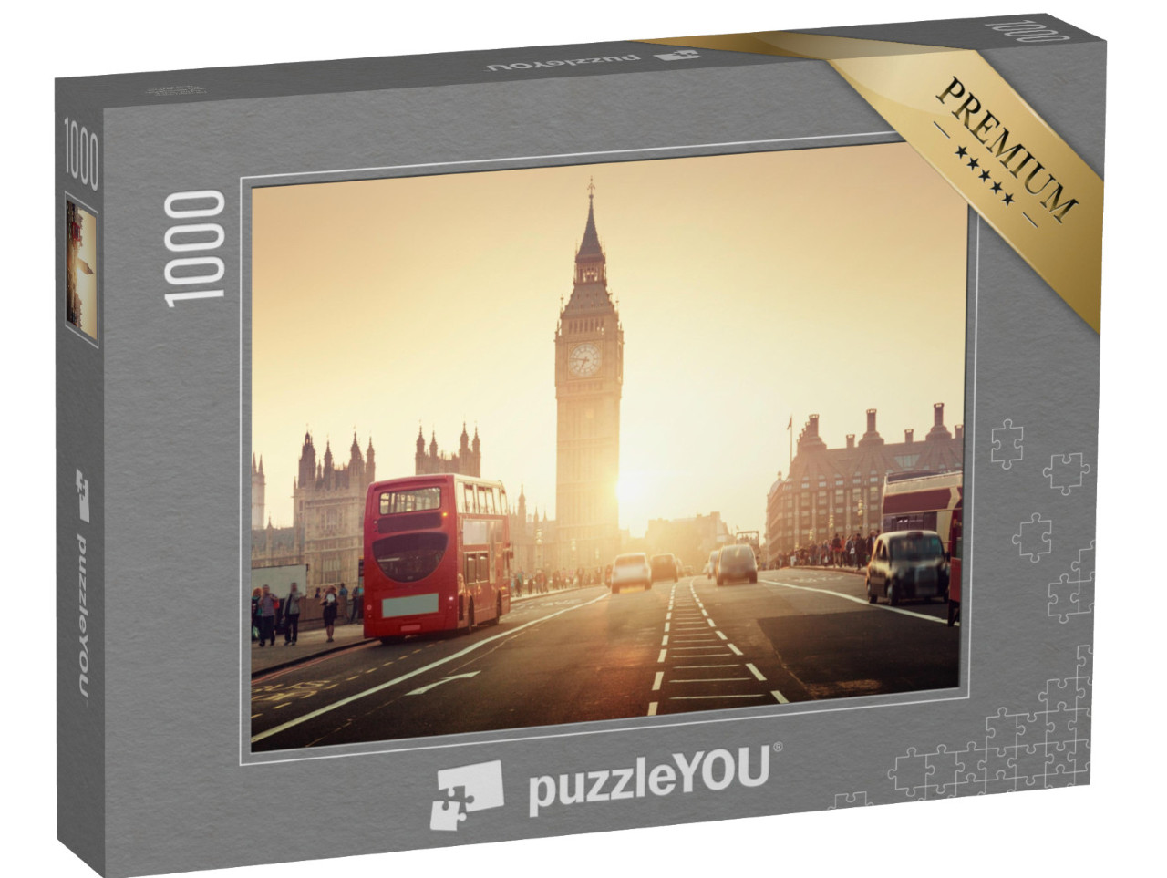 Puzzel 1000 stukjes „Westminster Bridge bij zonsondergang, Londen, Engeland“