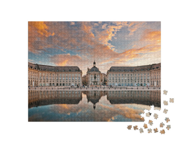 Puzzel 1000 stukjes „Place de la Bourse in Bordeaux, Frankrijk“