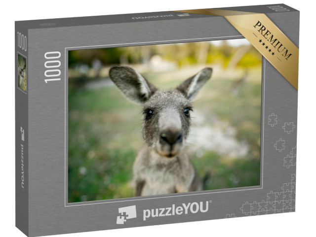 Puzzel 1000 stukjes „Close-up van een kangoeroe“
