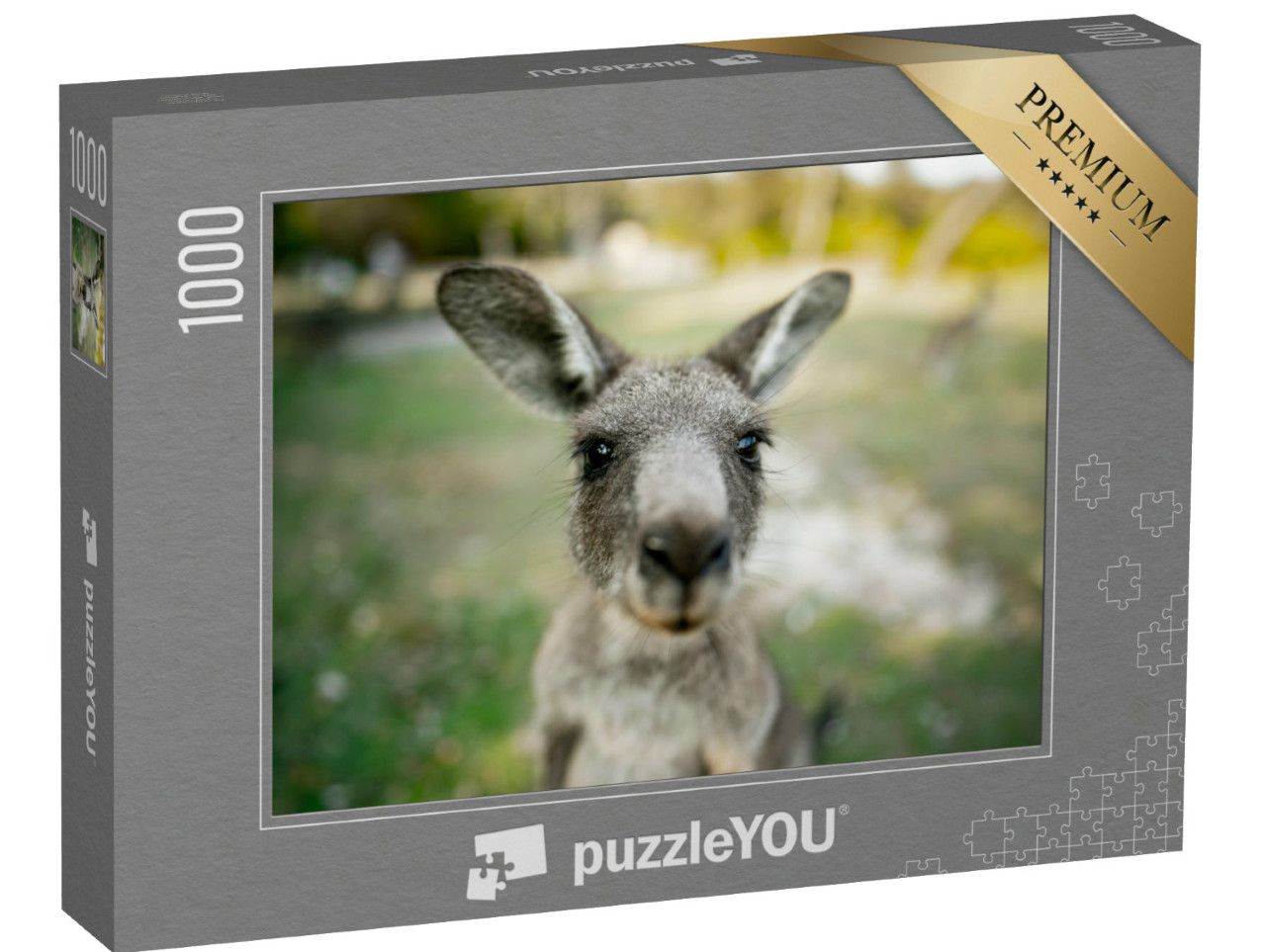 Puzzel 1000 stukjes „Close-up van een kangoeroe“