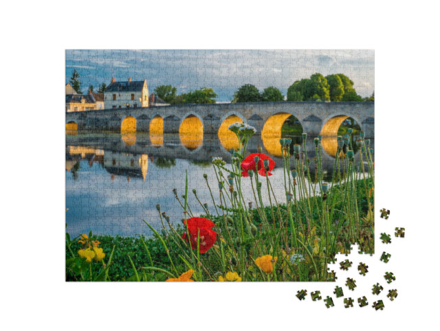 Puzzel 1000 stukjes „Montrichard, Vallei van de Loire, Frankrijk“