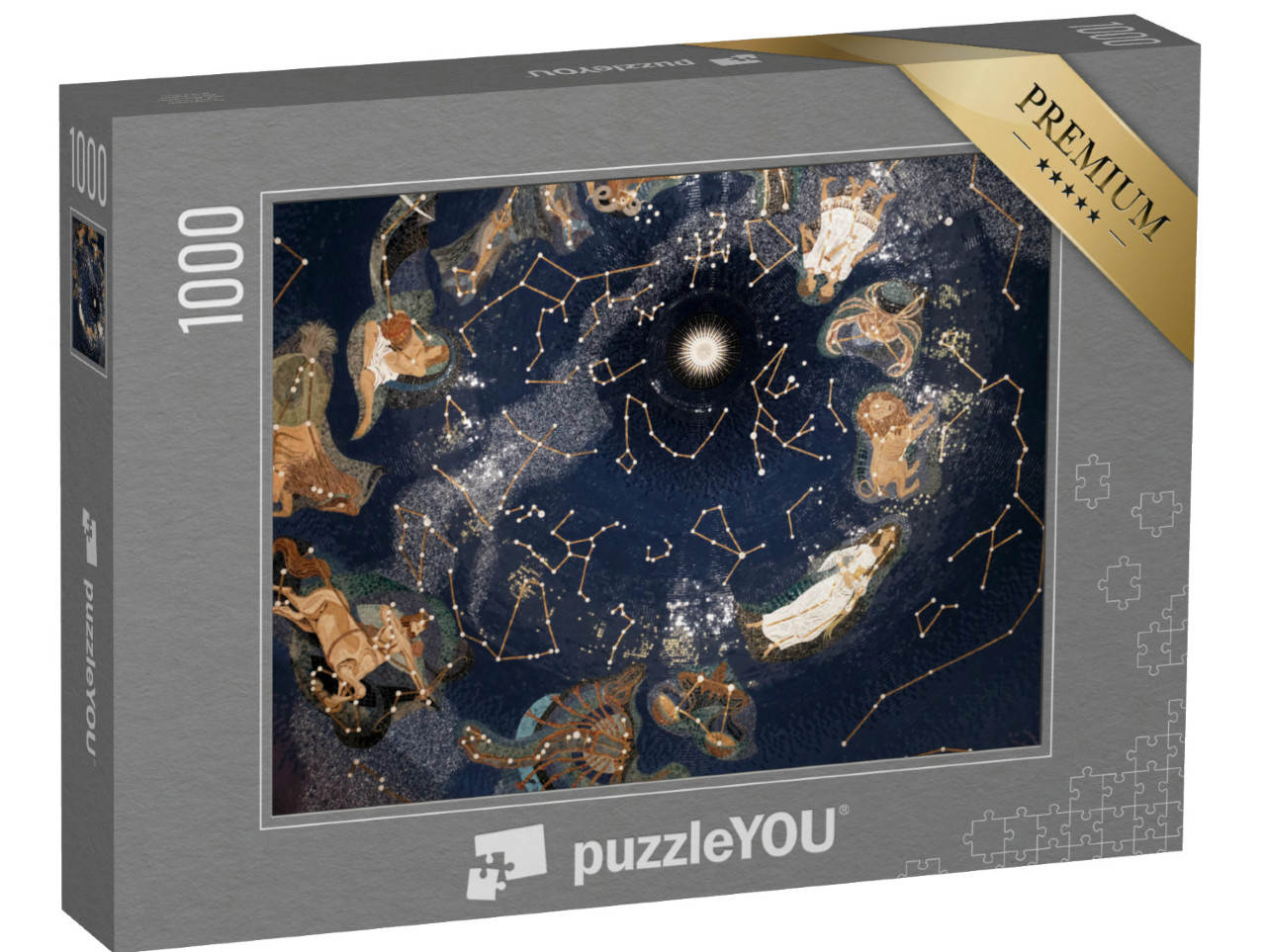 Puzzel 1000 stukjes „Kaart van de sterren met sterrenbeelden“
