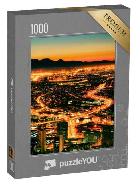 Puzzel 1000 stukjes „Nachtzicht van Kaapstad vanaf Signal Hill“