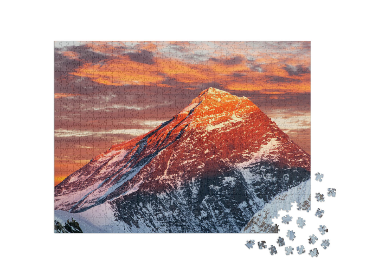 Puzzel 1000 stukjes „Avond op de Mount Everest, Nepal“