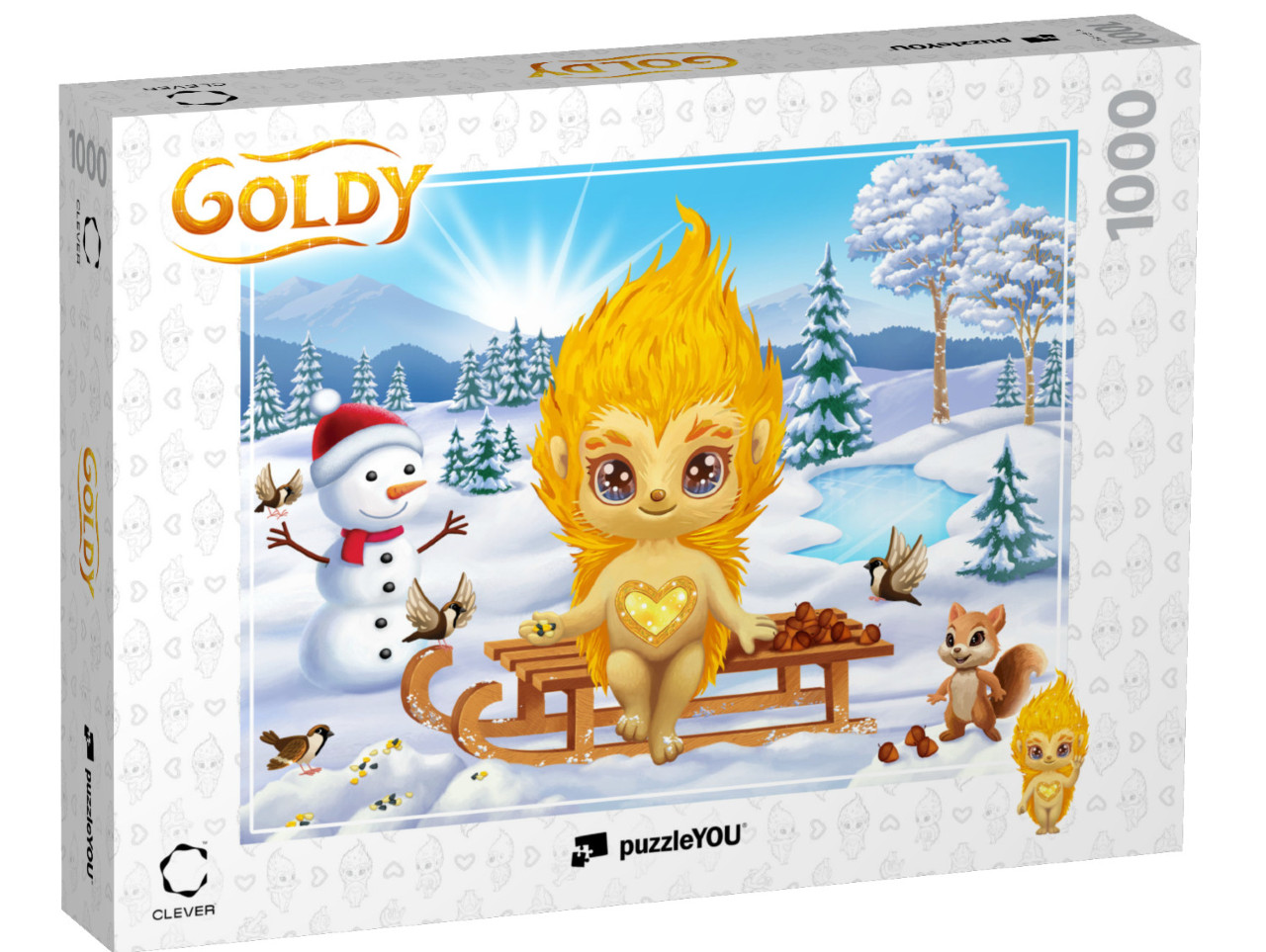 Puzzel 1000 stukjes „GOLDY: Winter“