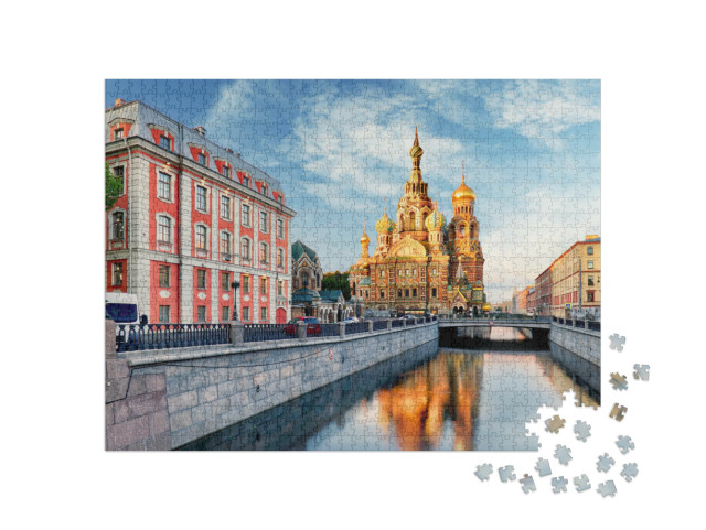 Puzzel 1000 stukjes „Kerk van de Verlosser, St. Petersburg, Rusland“