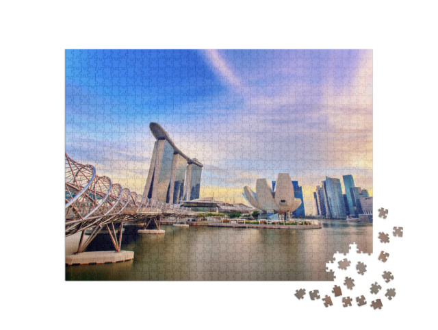 Puzzel 1000 stukjes „Architectuur in Singapore“