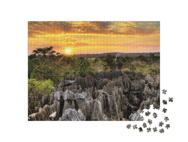 Puzzel 1000 stukjes „Unieke geografie in het Tsingy de Bemaraha National Park, Madagaskar“
