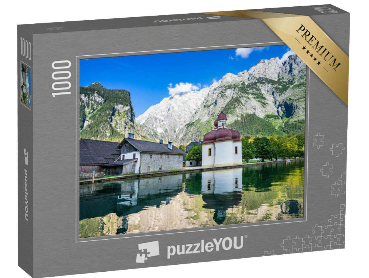 Puzzel 1000 stukjes „St Bartholomew's bij zonsopgang gefotografeerd vanaf de zee“