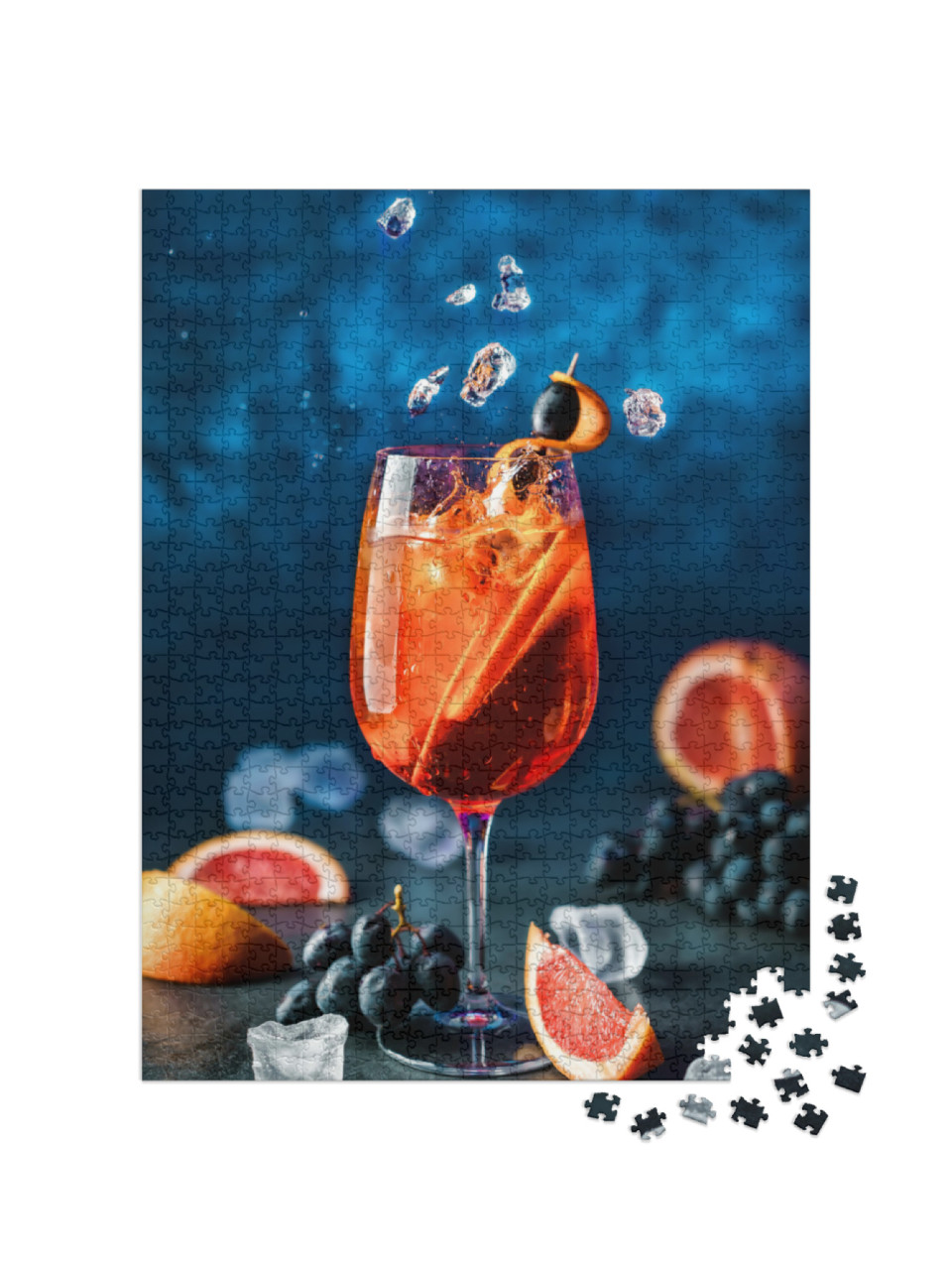 Puzzel 1000 stukjes „Verse grapefruit cocktail op ijs“