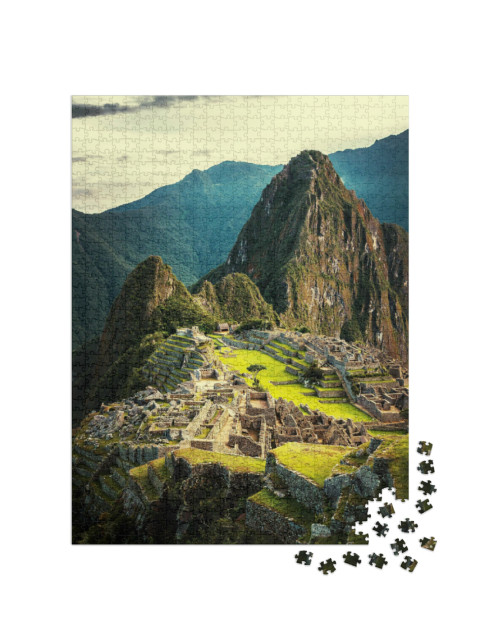 Puzzel 1000 stukjes „Machu Picchu bij zonsondergang“