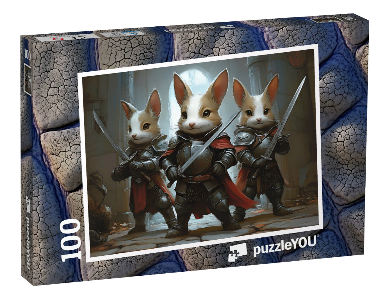 Puzzel 100 stukjes „Munchkin ridder op het witte paard“