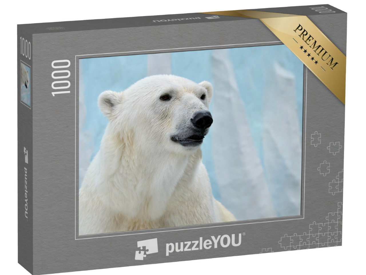 Puzzel 1000 stukjes „Portret van een ijsbeer“