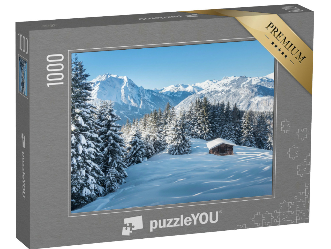 Puzzel 1000 stukjes „Winterlandschap in het Zillertal, Oostenrijk“