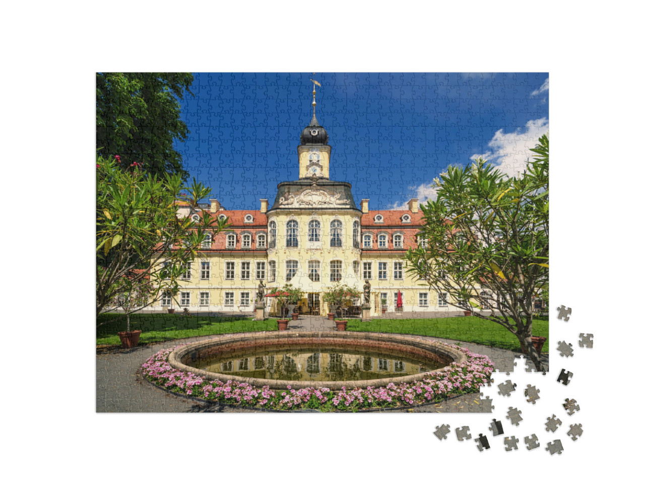 Puzzel 1000 stukjes „Kasteel Gohlis, een historisch gebouw, Leipzig, Duitsland“