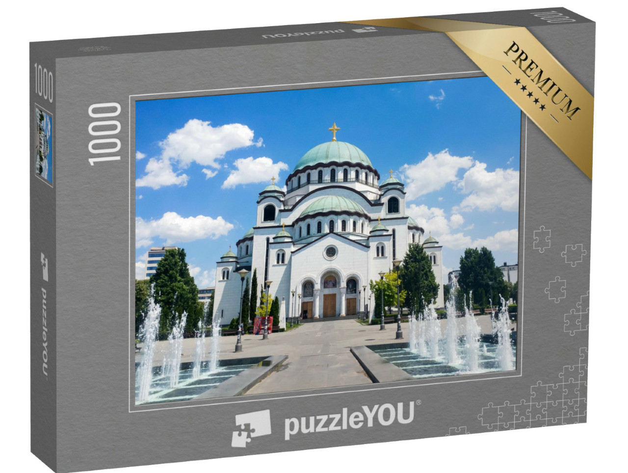 Puzzel 1000 stukjes „Kerk van St Sava in Belgrado, Servië“