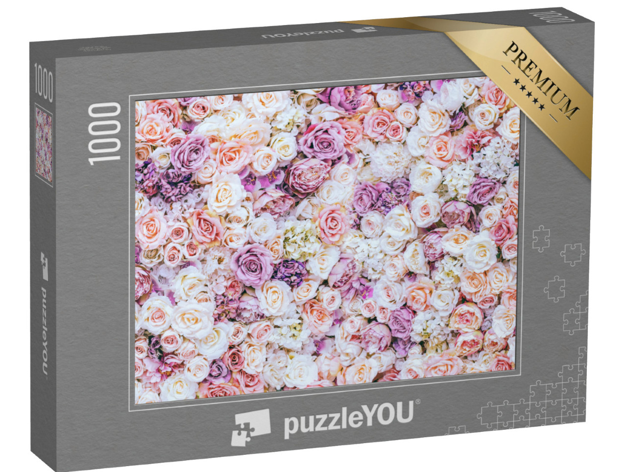 Puzzel 1000 stukjes „Een zee van rozenblaadjes“