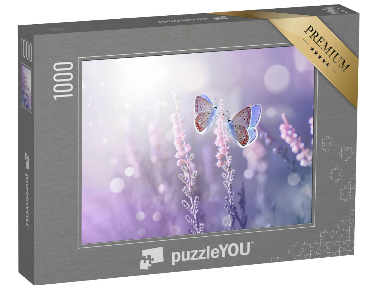 Puzzel 1000 stukjes „Vlinders in het lavendelveld“
