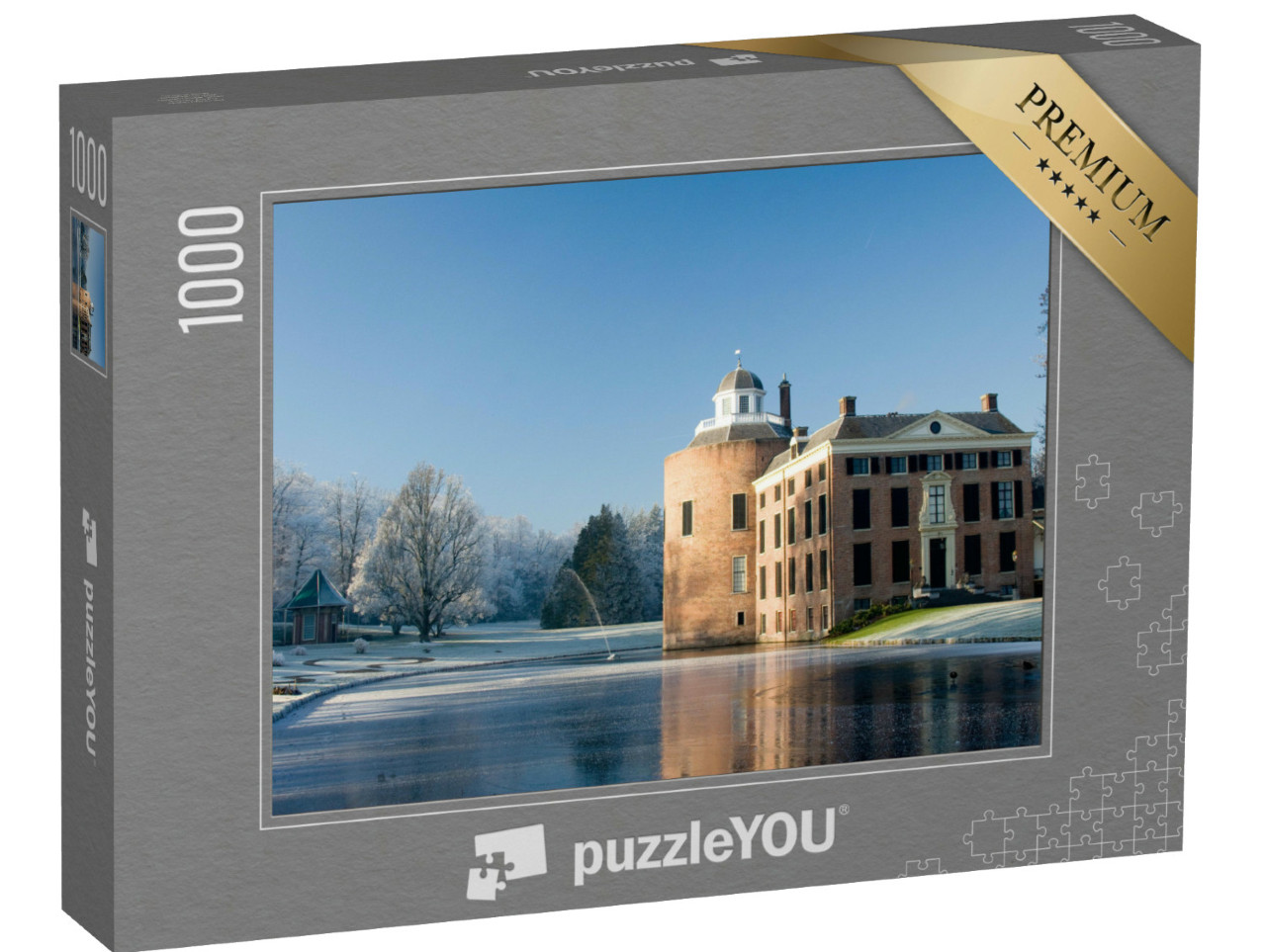 Puzzel 1000 stukjes „Castel Rosendael op een mooie winterdag“