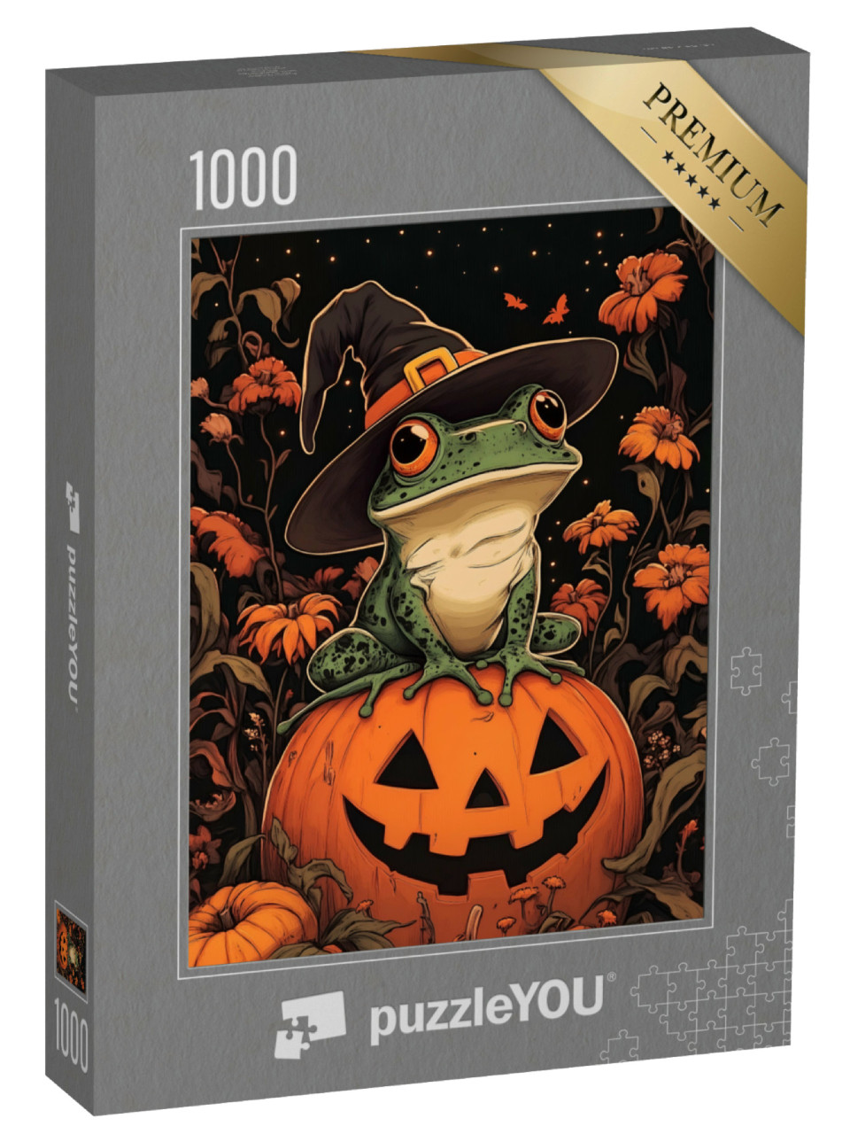 Puzzel 1000 stukjes „Halloween magische kikker“