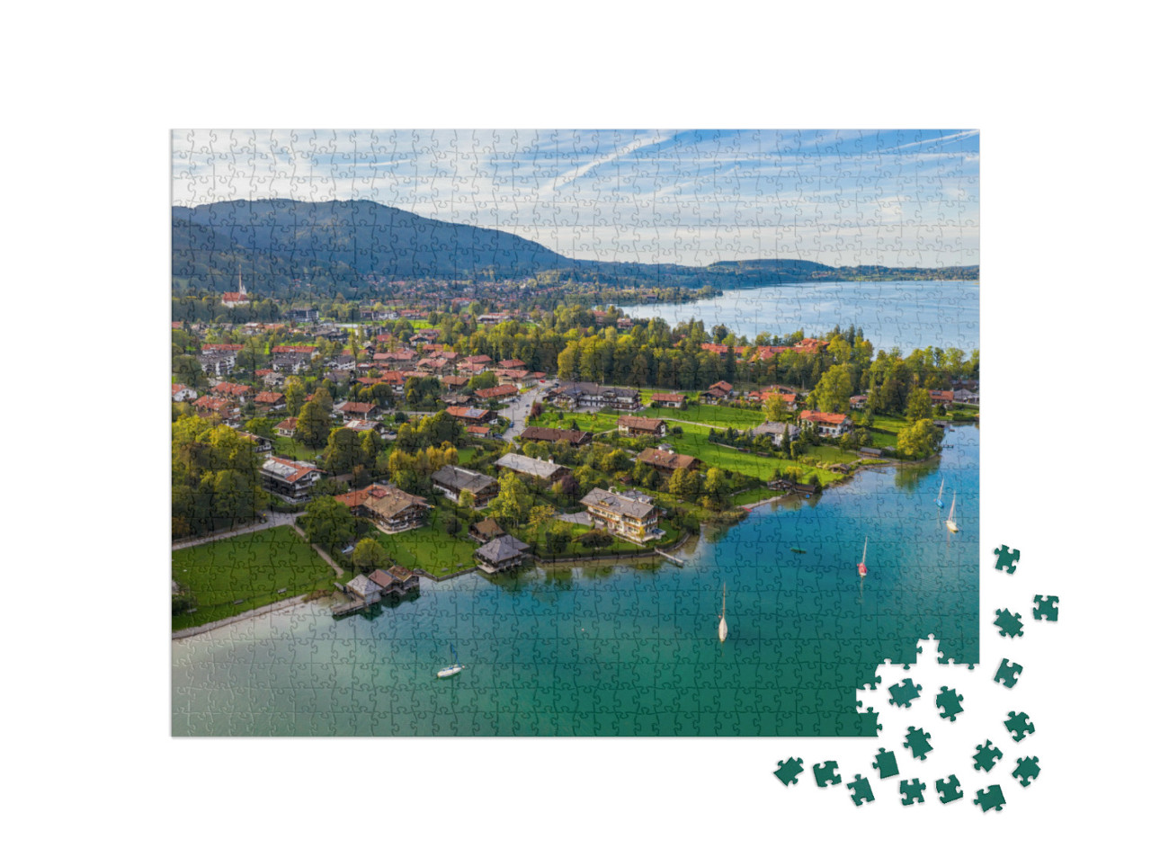 Puzzel 1000 stukjes „Tegernsee bij Rottach-Egern in Beieren“
