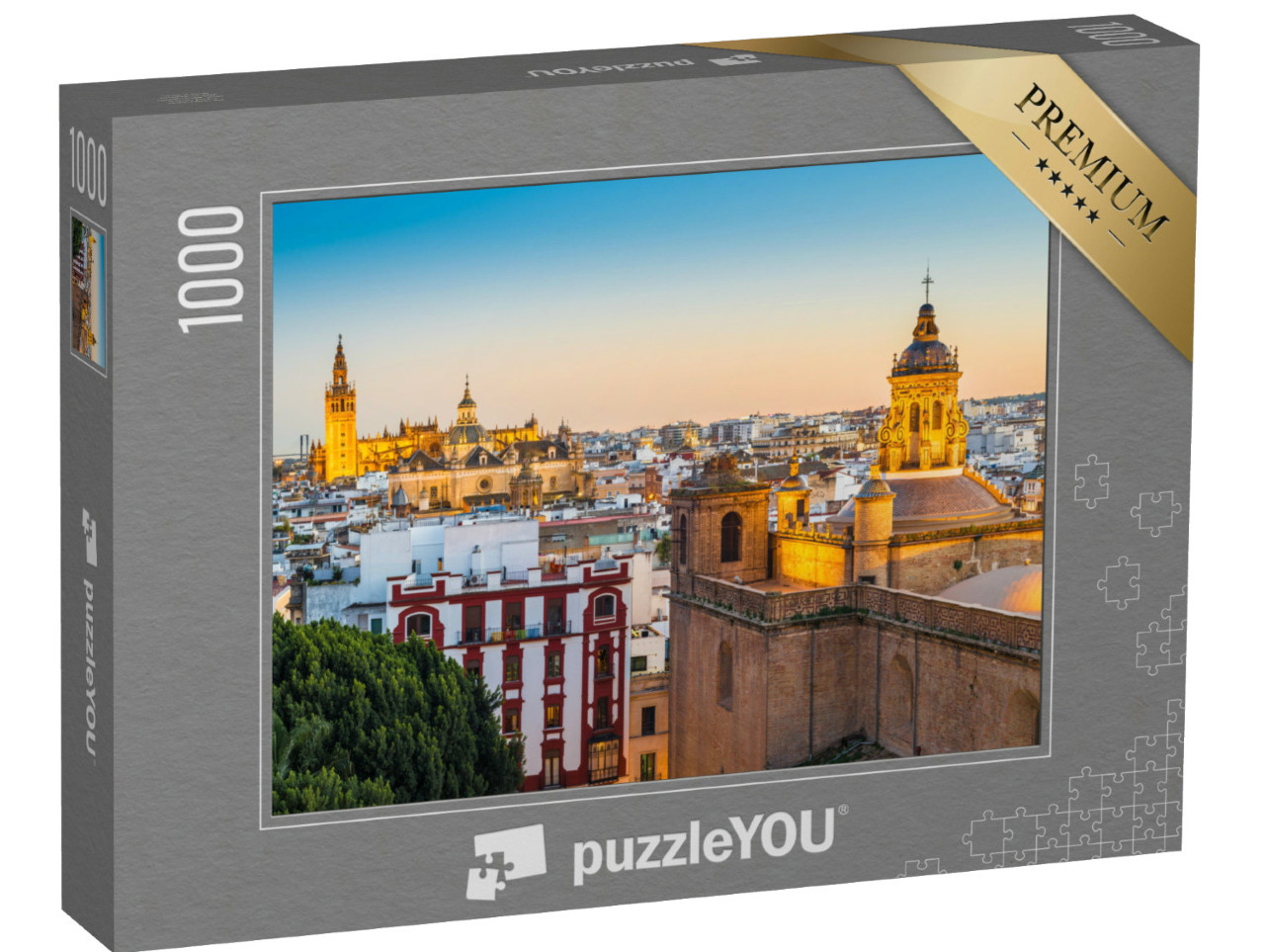 Puzzel 1000 stukjes „Spectaculair uitzicht op Sevilla, Andalusië, Spanje“