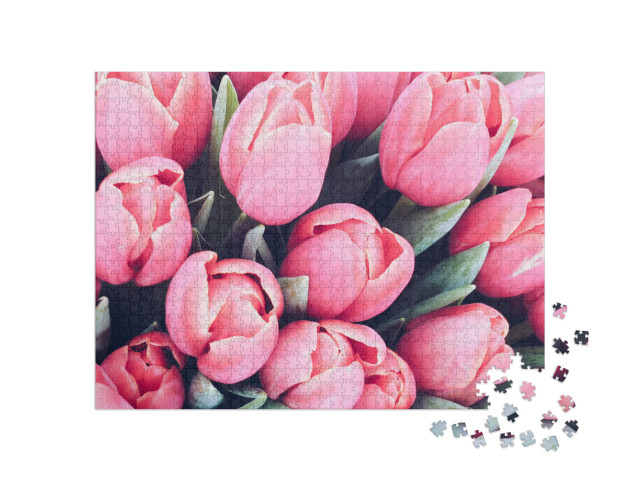 Puzzel 1000 stukjes „Boeket tulpen“