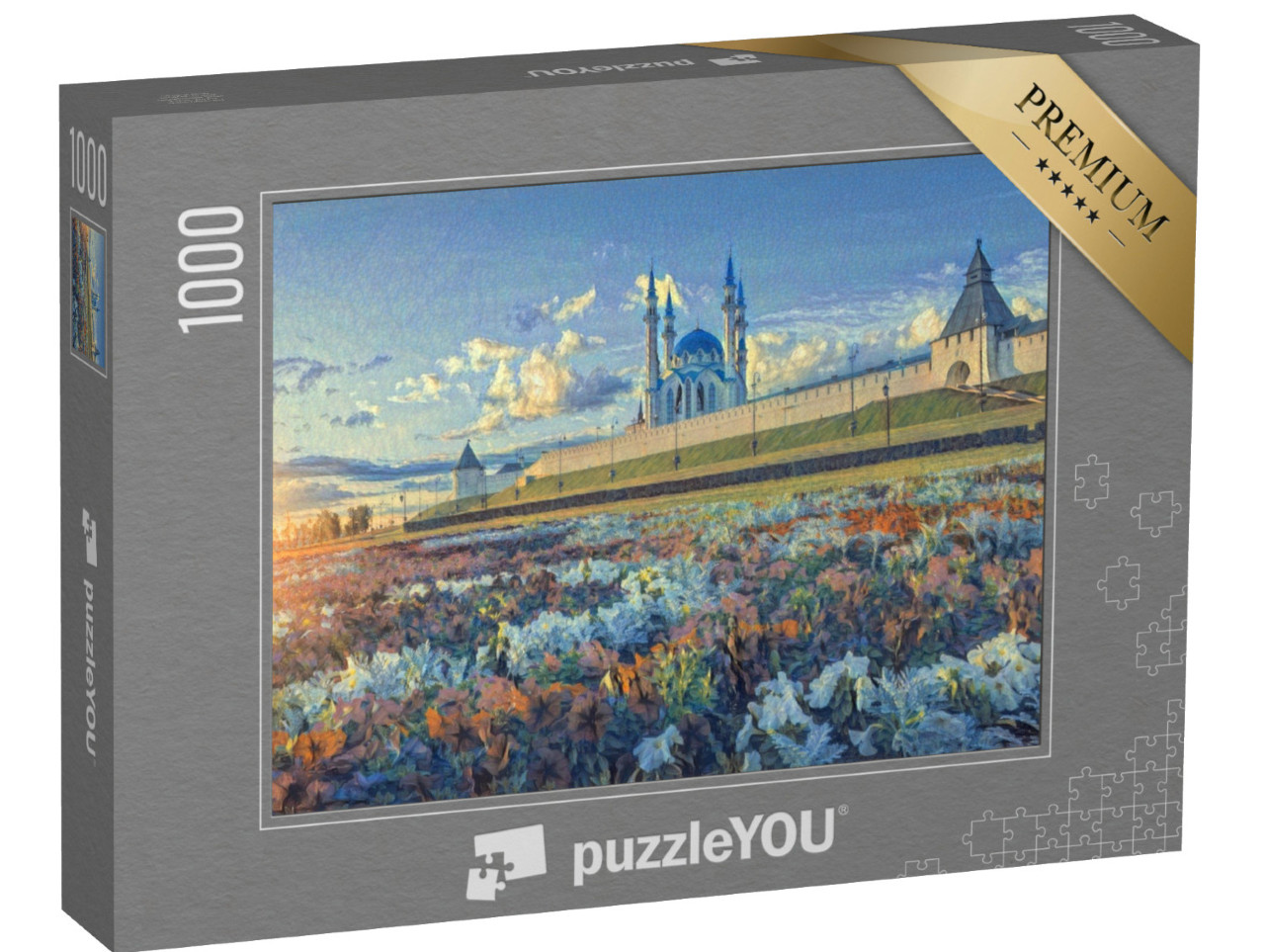 Puzzel 1000 stukjes „in de stijl van Paul-Cezanne - Bloemen in het Kazaanse Kremlin - Puzzelcollectie Kunstenaars & Schilderijen“