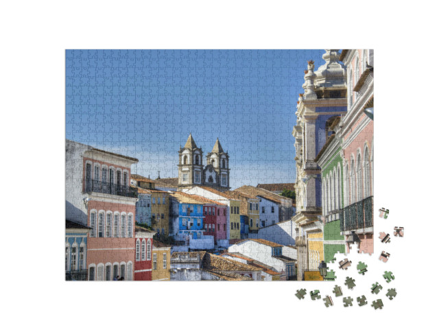 Puzzel 1000 stukjes „Het historische centrum van Salvador in Brazilië“