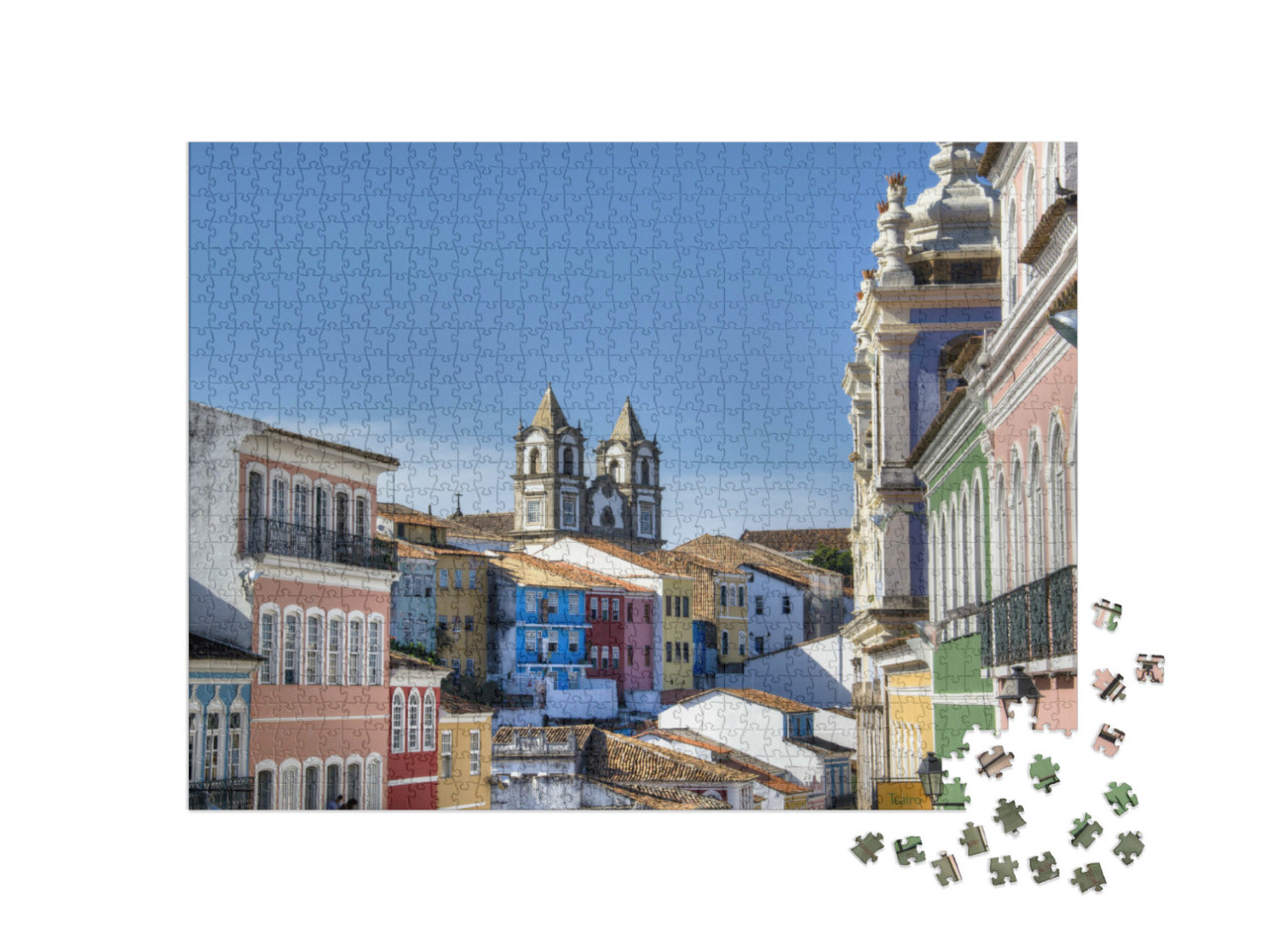 Puzzel 1000 stukjes „Het historische centrum van Salvador in Brazilië“