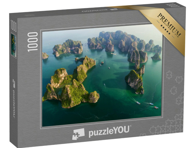 Puzzel 1000 stukjes „Prachtige Halong Bay, Vietnam, Zuidoost-Azië. UNESCO Werelderfgoed“