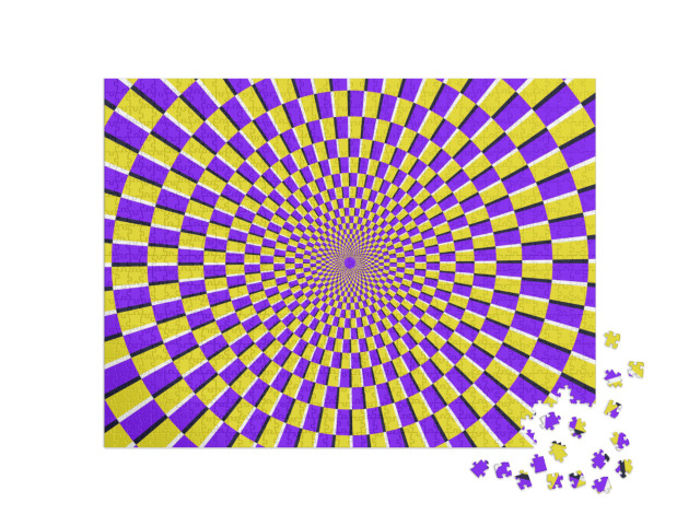 Puzzel 1000 stukjes „Optische illusie: Psychedelische spiraal“